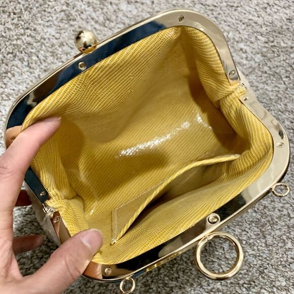 Handmade Genuine Shearling Leather Kisslock Wristlet/Shoulder Bag/Crossbody - Picture 15 of 16